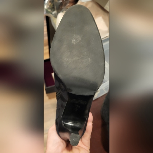 Coach Black Arissa High Heel Ankle Boots Booties Size 7.5B  Made In Italy - Picture 10 of 12